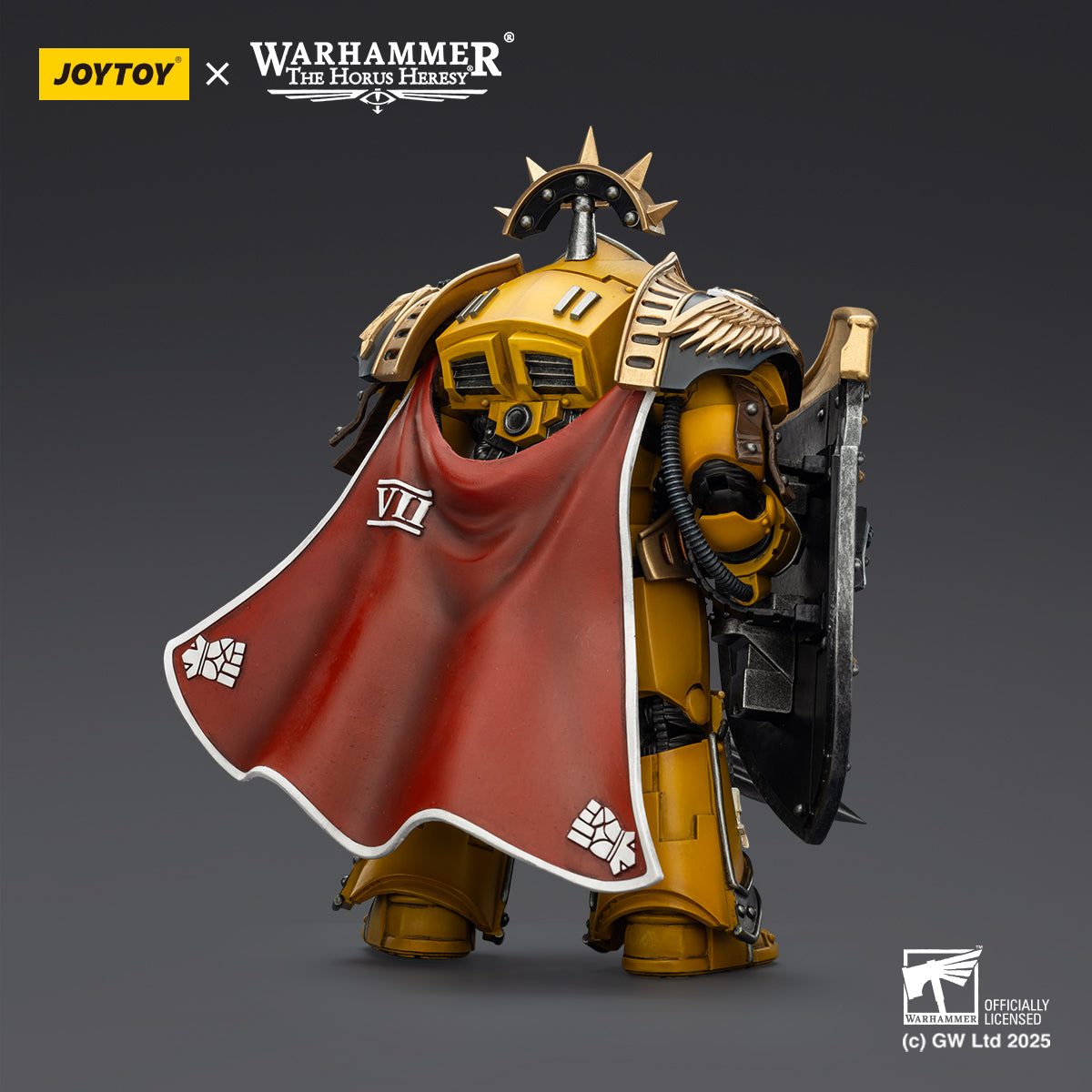 Imperial Fists Legion Praetor in Tartaros Terminator Armor with Power Sword and Vigil Storm Shield