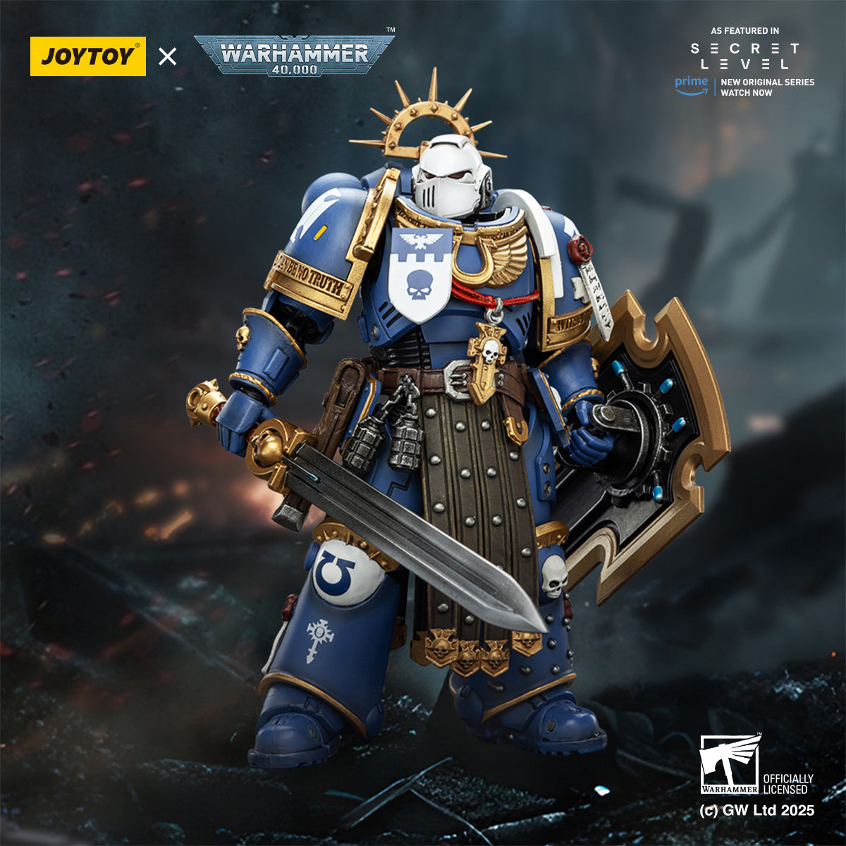 Ultramarines Torvald with Power Sword, Stormshield and Bolt Pistol