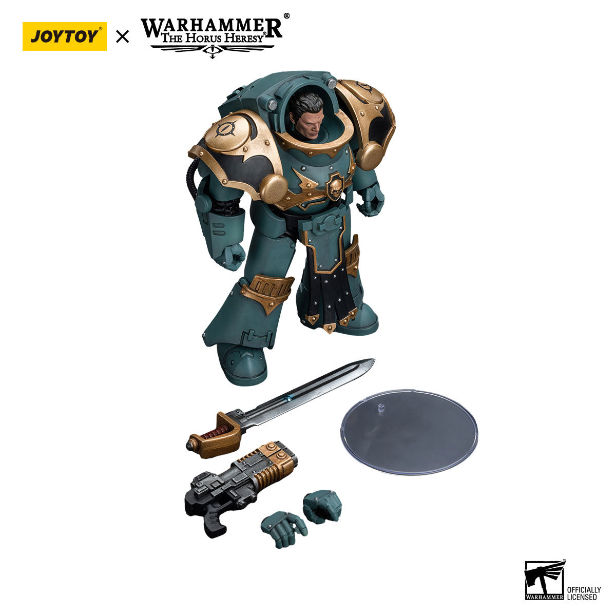 Sons Of Horus Tartaros Terminator Squad Sergeant With Volkite Charger And Power Sword