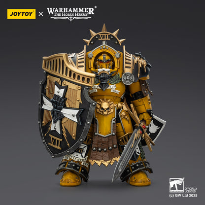 Imperial Fists Legion Praetor in Tartaros Terminator Armor with Power Sword and Vigil Storm Shield