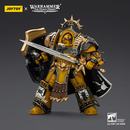 Imperial Fists Legion Praetor in Tartaros Terminator Armor with Power Sword and Vigil Storm Shield