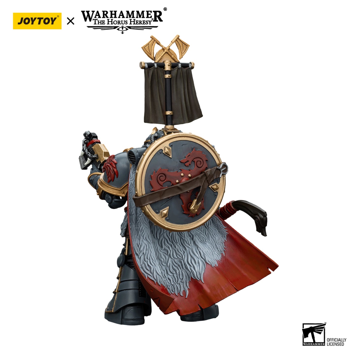 Space Wolves Legion Praetor with Power Axe and Combat Shield