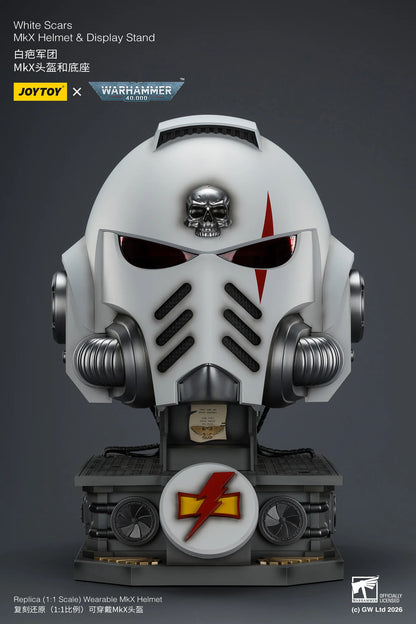 White Scars MkX Helmet& Display Stand