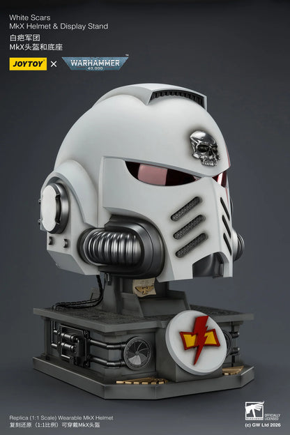White Scars MkX Helmet& Display Stand