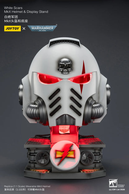 White Scars MkX Helmet& Display Stand