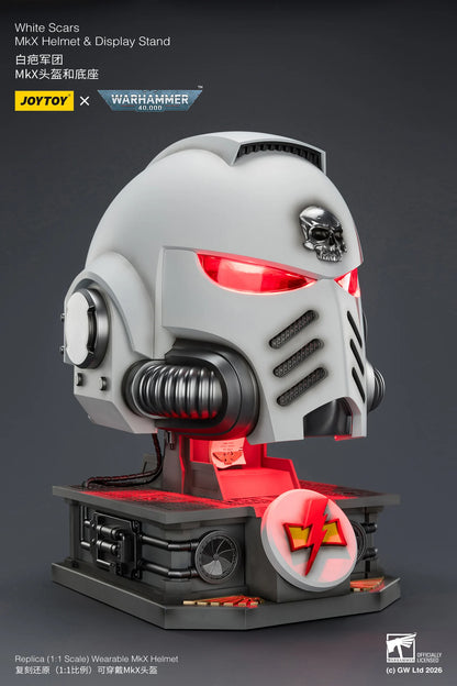 White Scars MkX Helmet& Display Stand