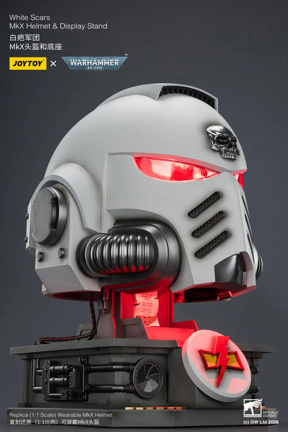 White Scars MkX Helmet& Display Stand