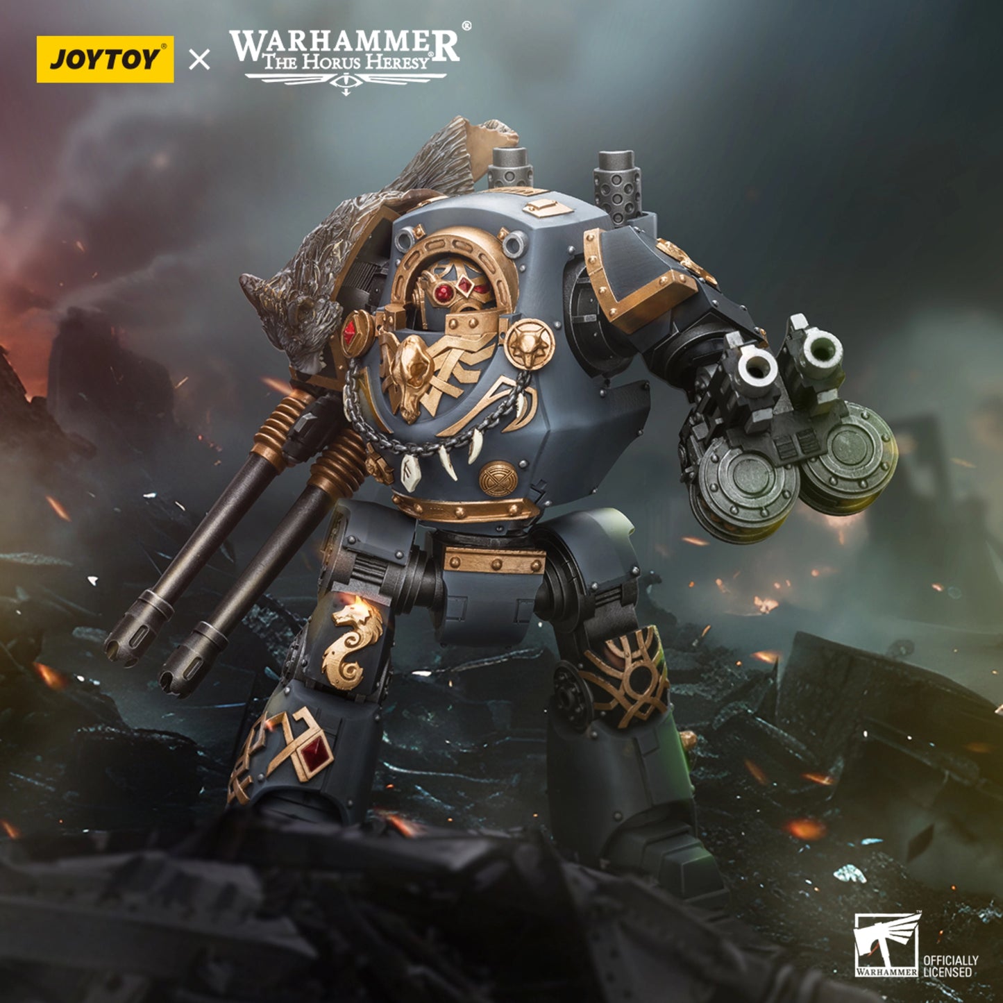 Space Wolves Contemptor Dreadnought with Gravis Bolt Cannon